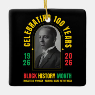 Ornamento De Cerâmica MÊS DA HISTÓRIA NEGRA CENTENÁRIO 100 Anos MHN