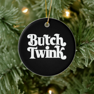 Ornamento De Cerâmica Mês do Orgulho LGBTQ Butch Twink