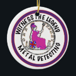 Ornamento De Cerâmica Metal Detectorist<br><div class="desc">Metal detecting
Great gift for the Metal Detectorist</div>