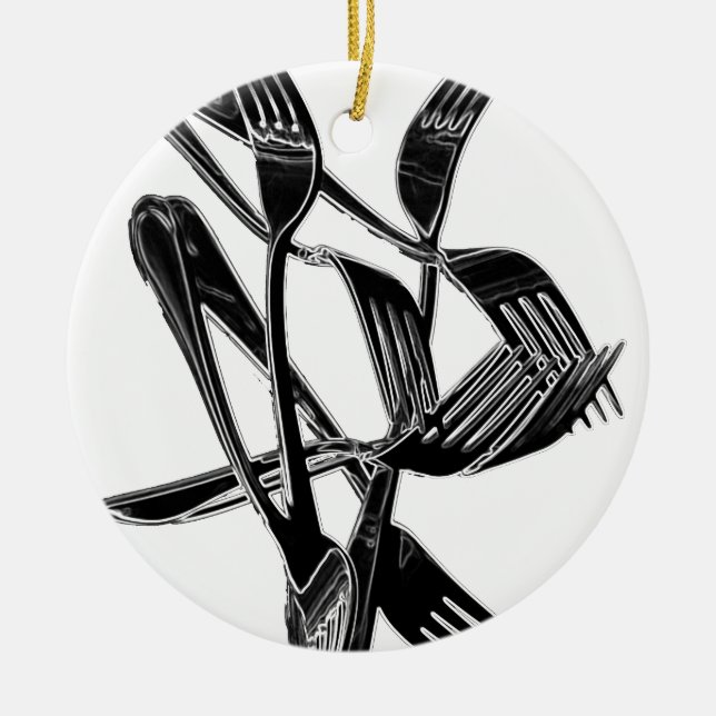 Ornamento De Cerâmica Metálico (Frente)