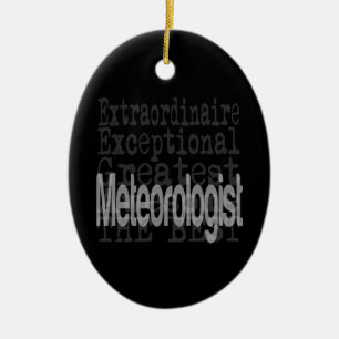 Ornamento De Cerâmica Meteorologista Extraordinário