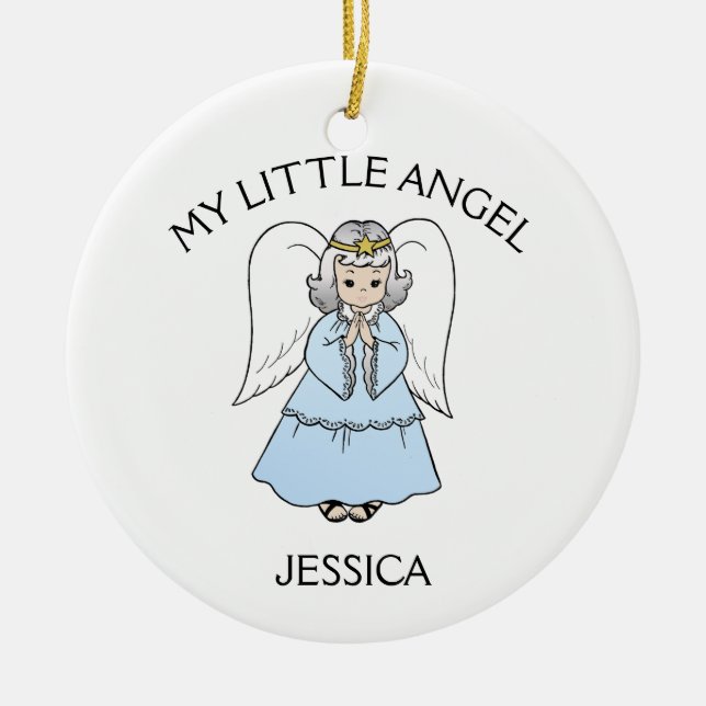 Ornamento De Cerâmica Meu anjo pequeno (Frente)