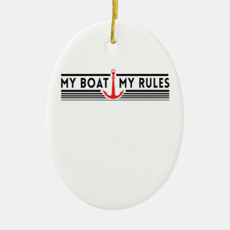 Ornamento De Cerâmica Meu barco minhas regras