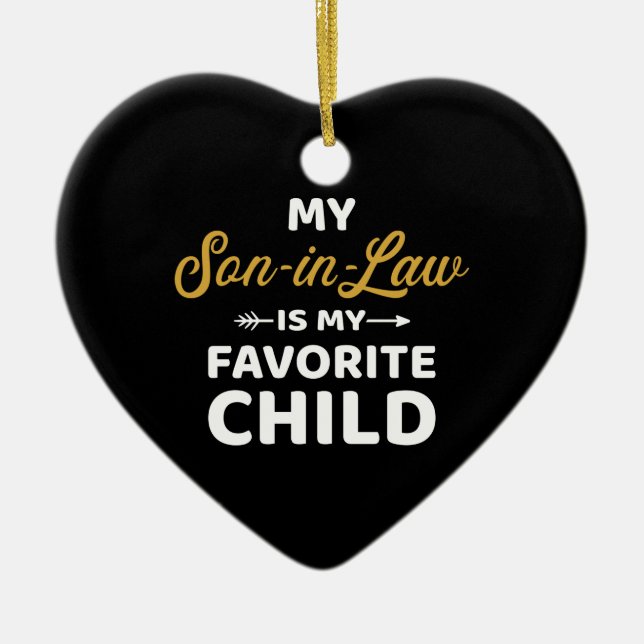 Ornamento De Cerâmica Meu genro é filho favorito da sogra (Frente)