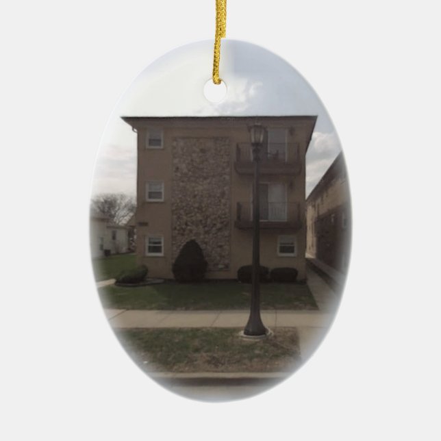 Ornamento De Cerâmica Meu primeiro apartamento, casa ou condomínio (Frente)