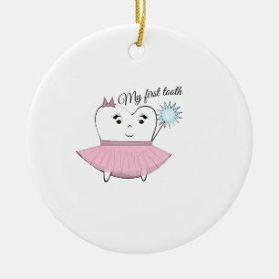 Ornamento De Cerâmica Meu primeiro dente
