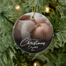 Meu Primeiro Foto de Bebê no Natal Elegante Roteir