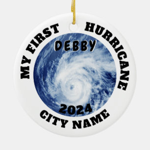 Ornamento De Cerâmica Meu Primeiro Furacão Debby Custom Florida City