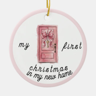 Ornamento De Cerâmica Meu Primeiro Natal Na Minha Nova Casa Personalizad