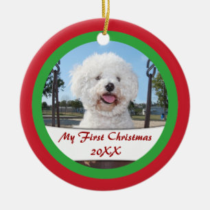 Ornamento De Cerâmica Meu primeiro Natal para o animal de estimação ou