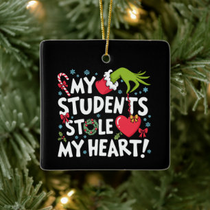 Ornamento De Cerâmica Meus Alunos Roubaram Meu Coração Natal Xmas Profes