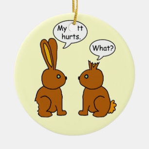 Ornamento De Cerâmica Meus danos do bumbum! - Que?