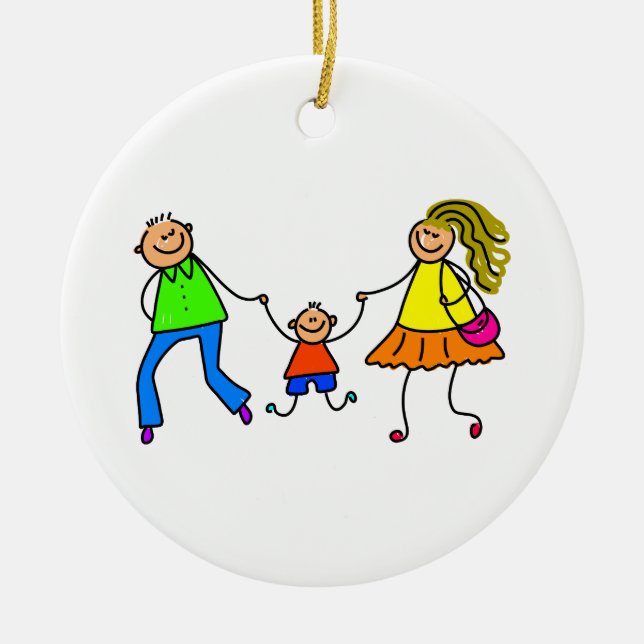 Ornamento De Cerâmica Meus pais (Frente)