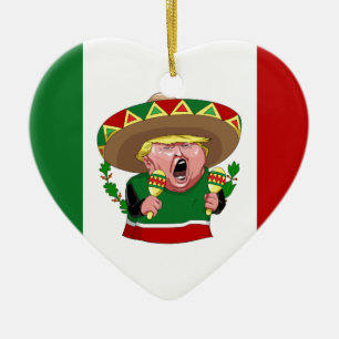 Ornamento De Cerâmica mexicano Donald Trump