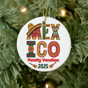 Ornamento De Cerâmica México Férias Familiares Sol, Diversão e Memórias