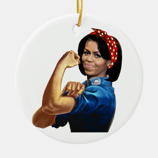 ORNAMENTO DE CERÂMICA MICHELLE A RIVETER (Frente)