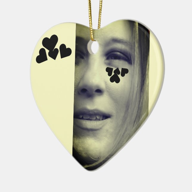 Ornamento De Cerâmica ♥ Michelle Heart Herz ♥ (Esquerda)