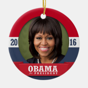 ORNAMENTO DE CERÂMICA MICHELLE OBAMA 2016