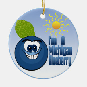 Ornamento De Cerâmica Michigan Blueberry