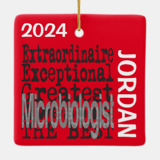 Ornamento De Cerâmica Microbiólogo Extraordinário PERSONALIZADO
