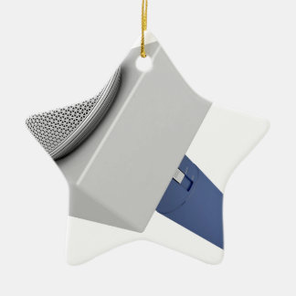 Ornamento De Cerâmica Microfone do repórter