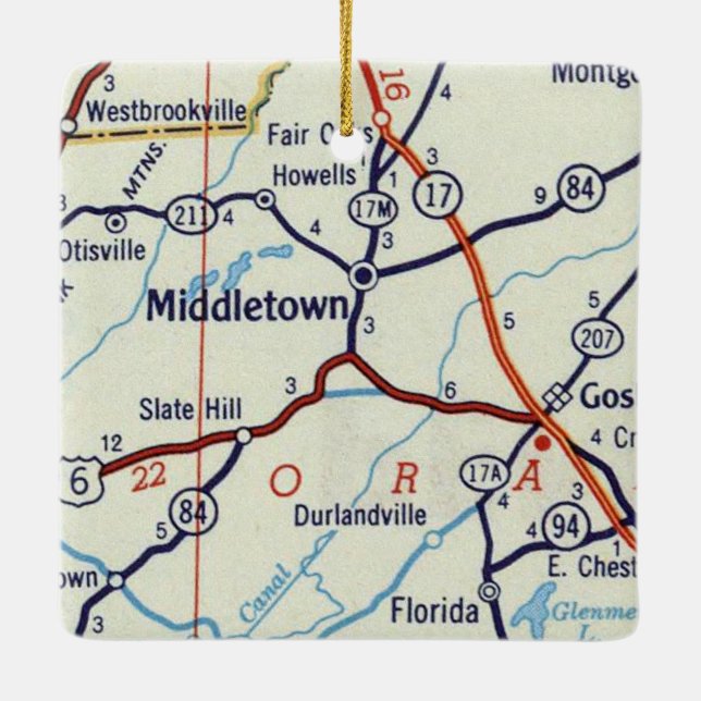 Ornamento De Cerâmica Middlet NY (Verso)