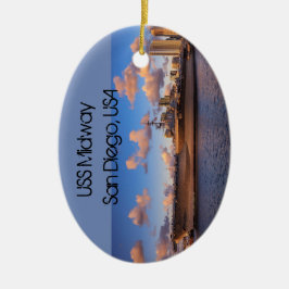 Ornamento De Cerâmica Midway USS