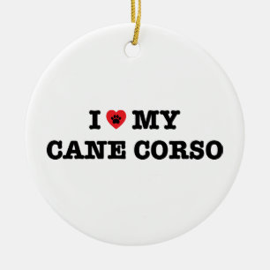 Ornamento De Cerâmica Mim coração meu bastão Corso