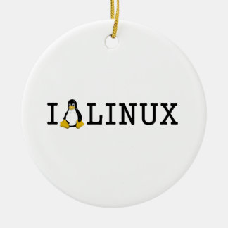 Ornamento De Cerâmica Mim pinguim Linux