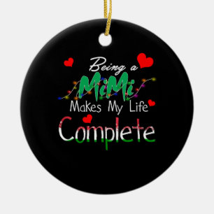 Ornamento De Cerâmica Mimi Gift Ser Um Mimi Faz Minha Vida Completa