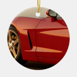 Ornamento De Cerâmica Minha Corvette Vermelha