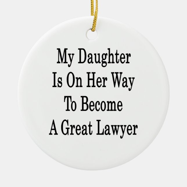 Ornamento De Cerâmica Minha filha está em sua maneira de transformar-se (Frente)