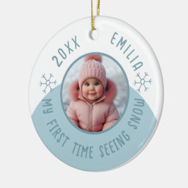 Ornamento De Cerâmica Minha primeira vez vendo fotos personalizadas da n