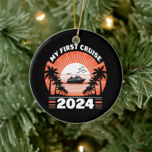 Ornamento De Cerâmica Minha Primeira Viagem de Cruzeiro 2024