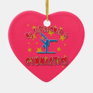 Ornamento De Cerâmica Minha superpotência é ginástica