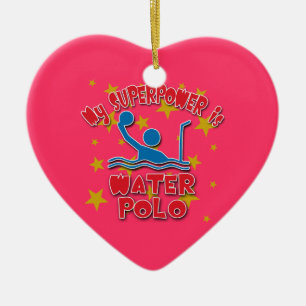 Ornamento De Cerâmica Minha superpotência é pólo aquático