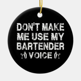 ORNAMENTO DE CERÂMICA MINHA VOZ DE BARTENDER