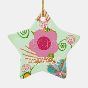 Ornamento De Cerâmica Minha XOXO Pequena Princesa Design