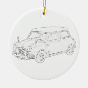 Ornamento De Cerâmica Mini Cooper
