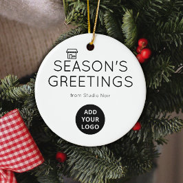 Ornamento De Cerâmica Minimal Black & White Boutique Ornament