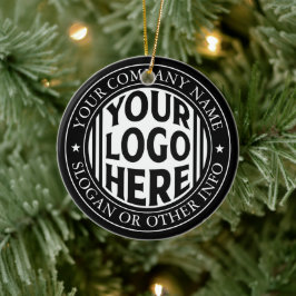 Ornamento De Cerâmica Minimal Business Name And Custom Brand Logo