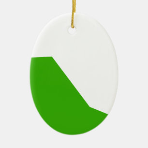 Ornamento De Cerâmica Minimalismo branco verde