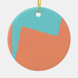 Ornamento De Cerâmica Minimalismo de abstrato Art Azul Branco