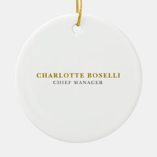 Ornamento De Cerâmica Minimalista Clássico Profissional Cor Dourada