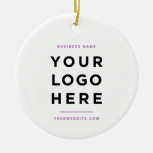 Ornamento De Cerâmica Minimalista simples Logotipo comercial personali