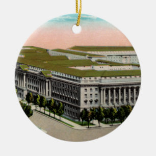Ornamento De Cerâmica Ministério do vintage do Comércio