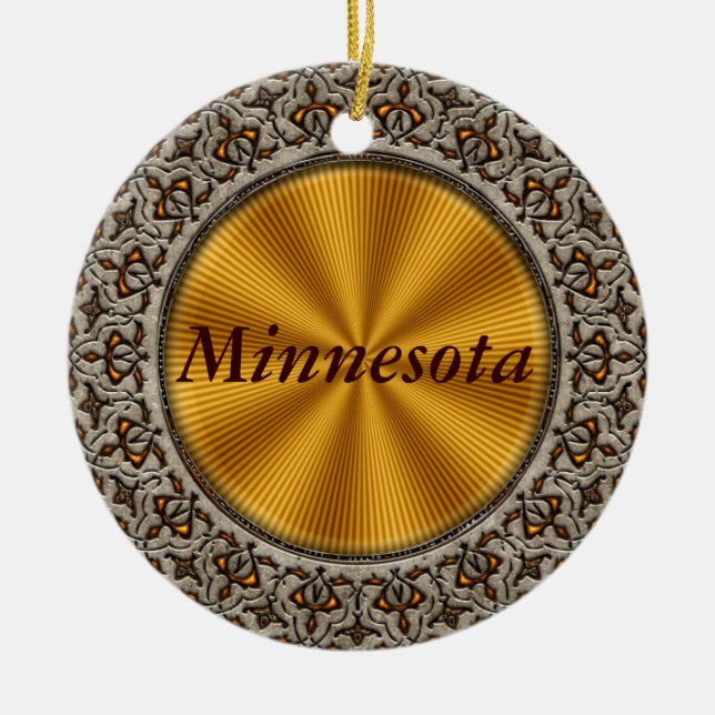 Ornamento De Cerâmica Minnesota (Frente)
