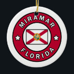 Ornamento De Cerâmica Miramar Florida<br><div class="desc">Miramar Florida</div>