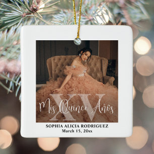 Ornamento De Cerâmica Mis XV Años 2 Fotografia Quinceañera KeepsahoModer