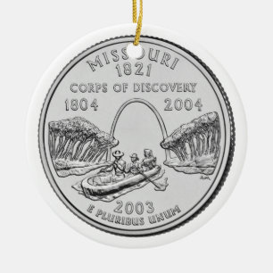 Ornamento De Cerâmica Missouri State Quarter